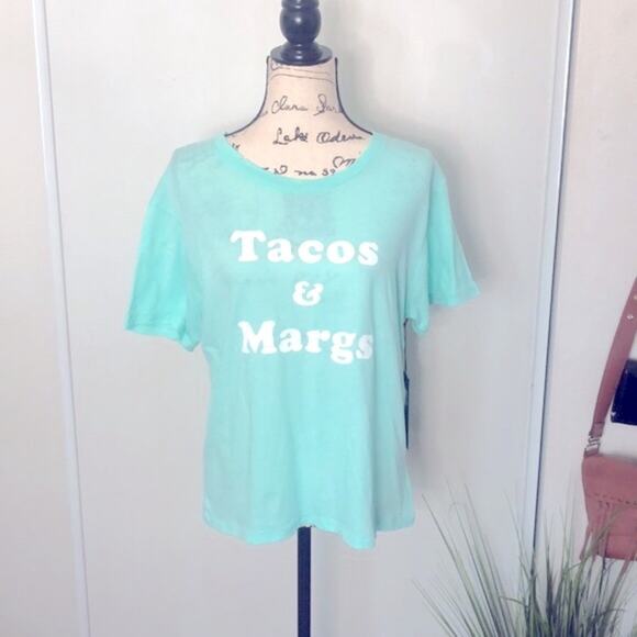 NWT! Wildfox "Tacos and Margs" graphic T-shirt Large - Picture 1 of 8